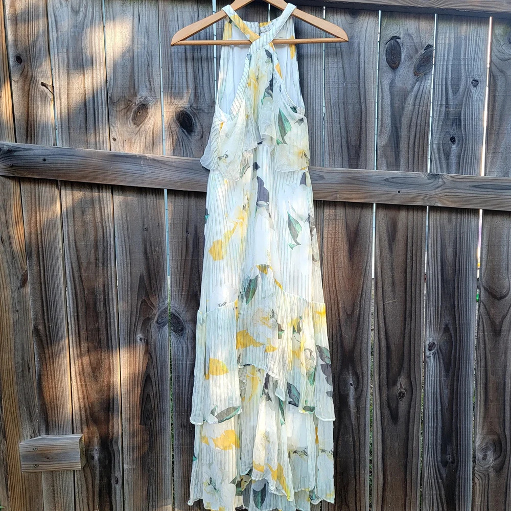 Anthropologie Floral Midi Dress Size 2 - Picture 8 of 12